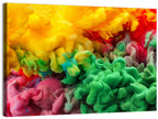 Vibrant Underwater Ink Cloud Abstract Wall Art