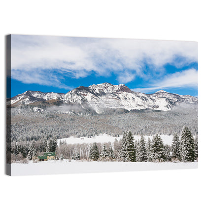 Colorado Snowy Mountain Cabin Wall Art