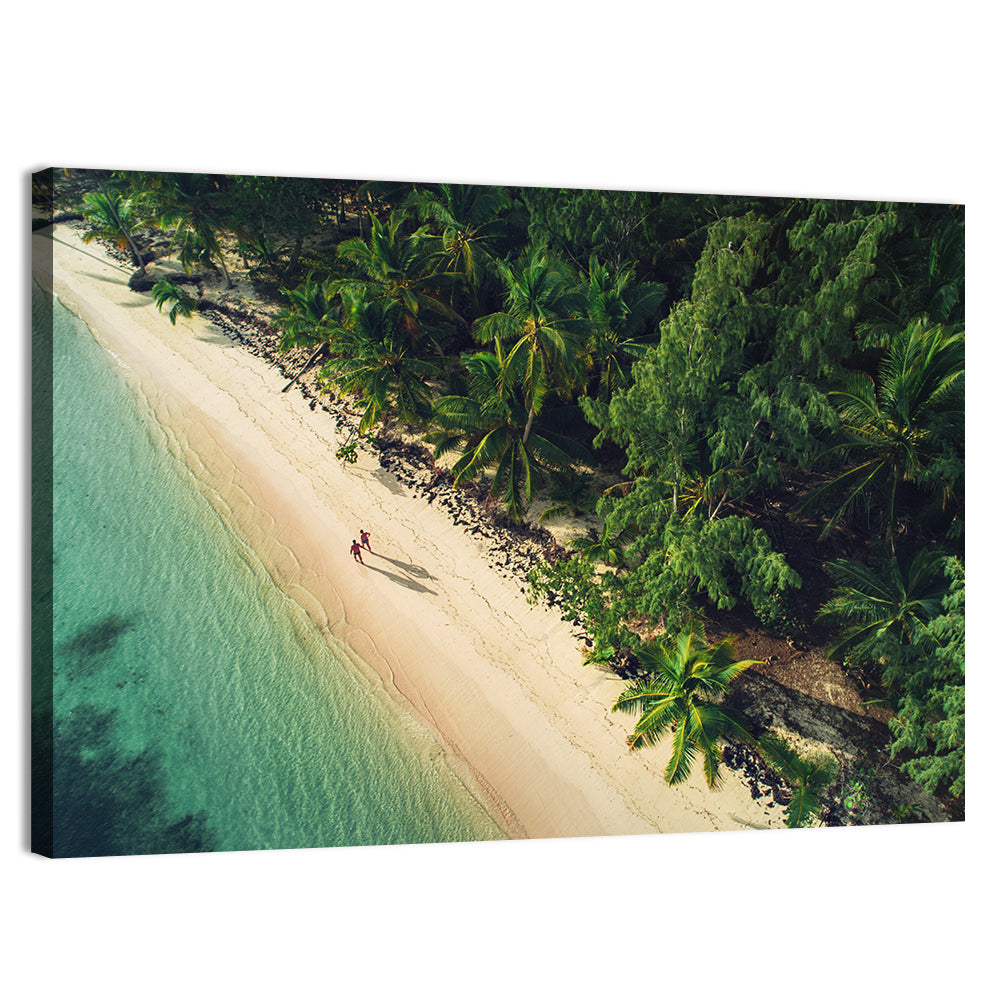 Dominica Beach Aerial, Late Afternoon Wall Art, canvas print, landscape