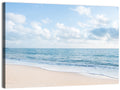 Minimalist Sandy Beach and Gentle Waves Wall Art