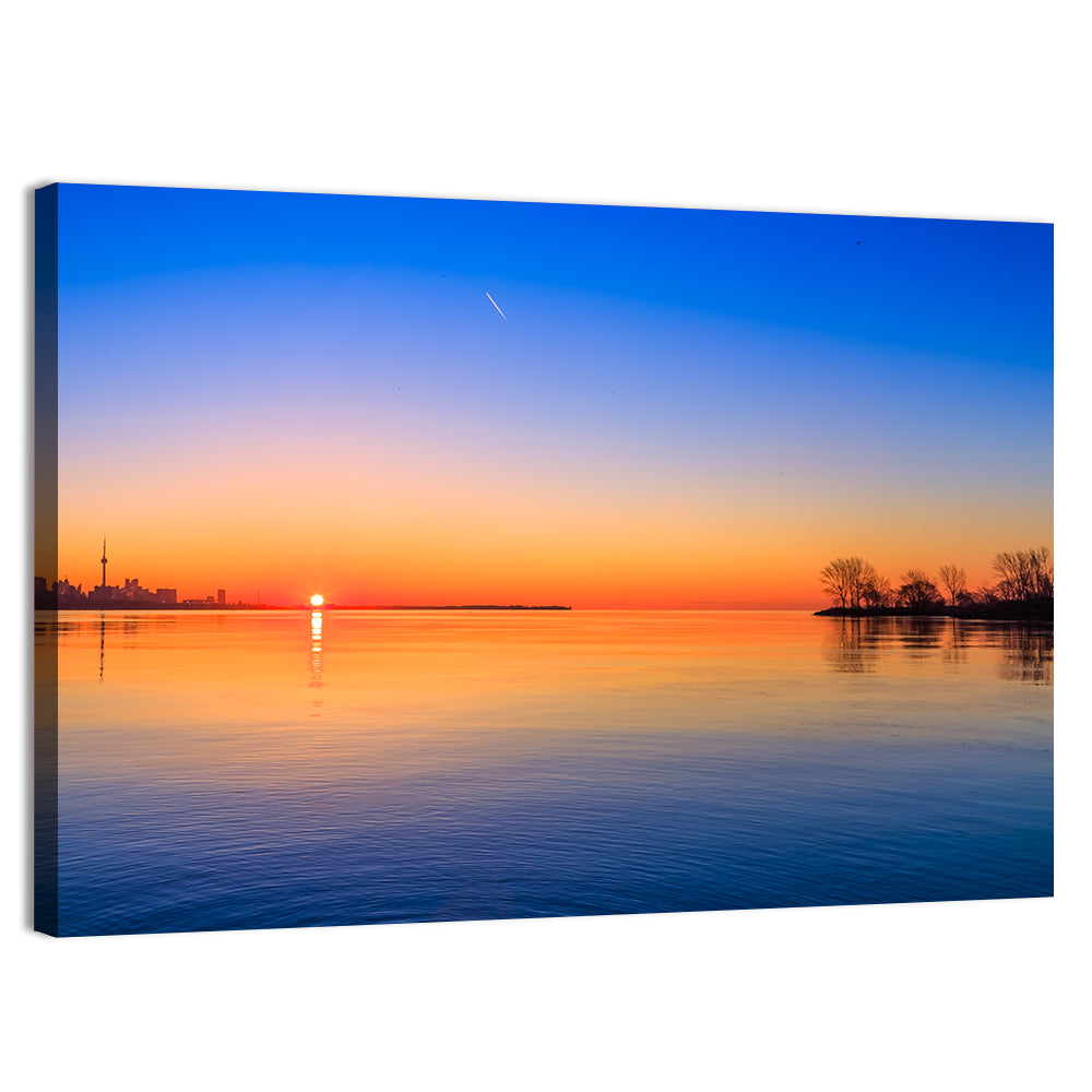 Toronto Sunset Over Lake Ontario Wall Art