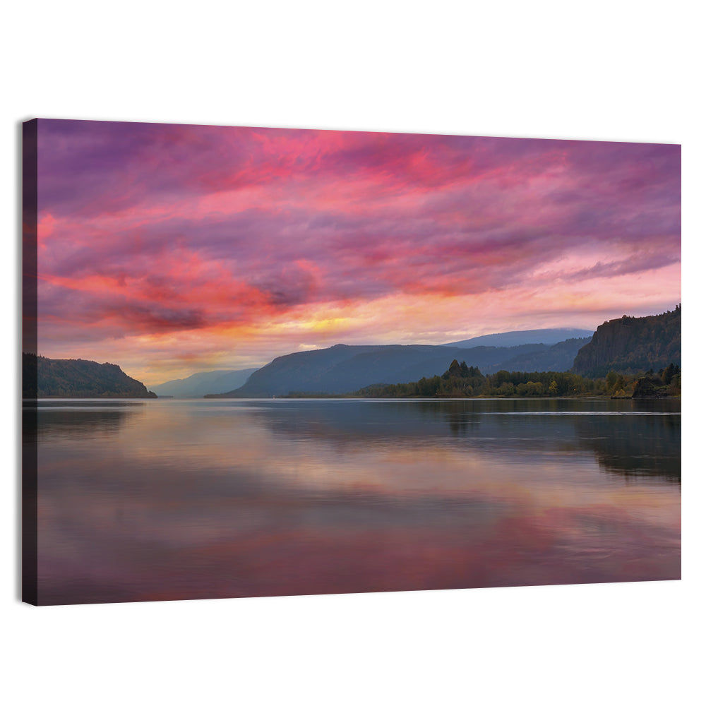 Sunrise Over River Gorge Wall Art, canvas print, landscape