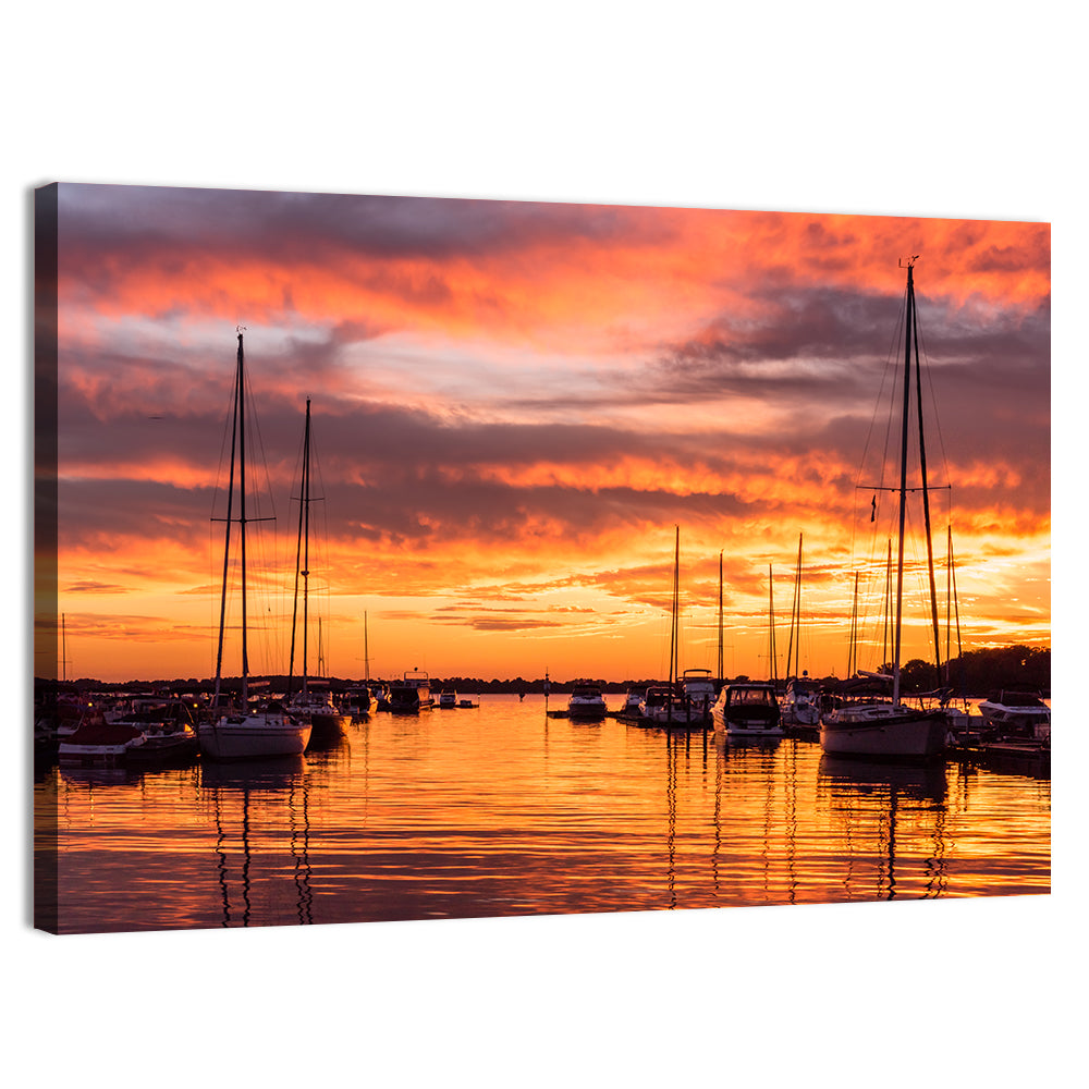 Lake Norman Harbor Sunset Wall Art