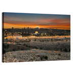 Jerusalem Sunset Over Temple Mount Wall Art