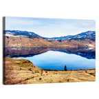 Kamloops Lake Sunset with Snow Capped Peaks Wall Art