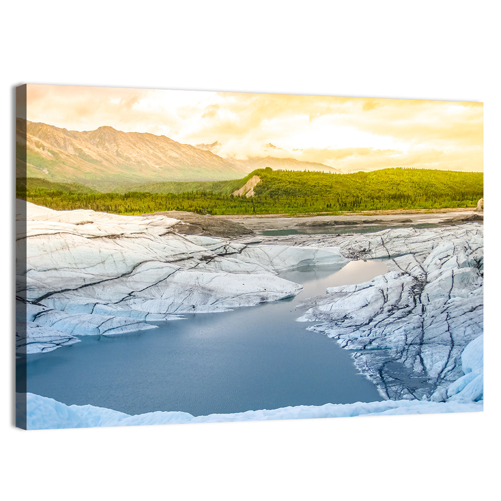 Matanuska Glacier at Sunset Wall Art