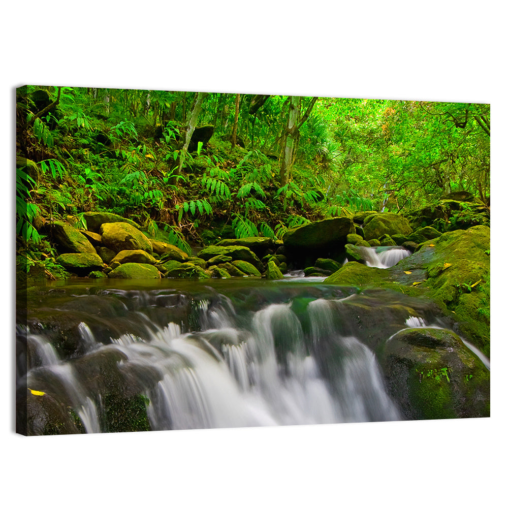 Emerald Jungle Stream Wall Art
