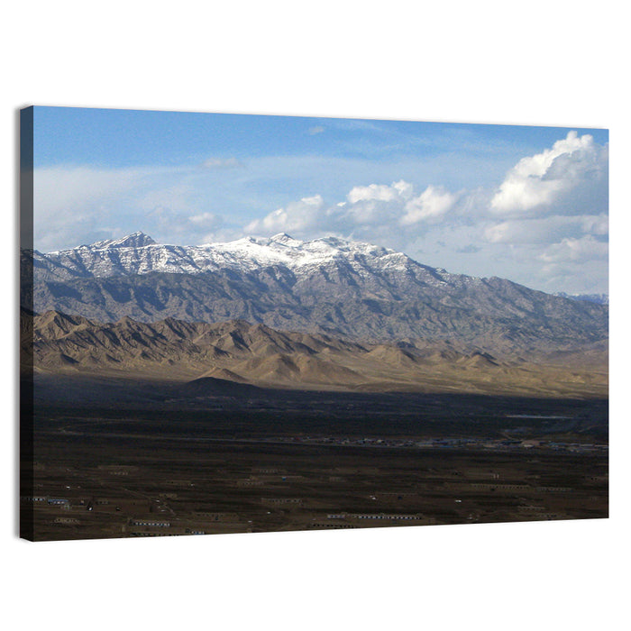 Snow-capped Afghan Mountains Wall Art as a canvas print