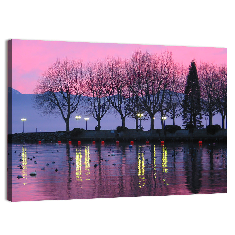 Lake Geneva Twilight Wall Art
