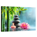 Zen Massage Stones with Waterlily Wall Art
