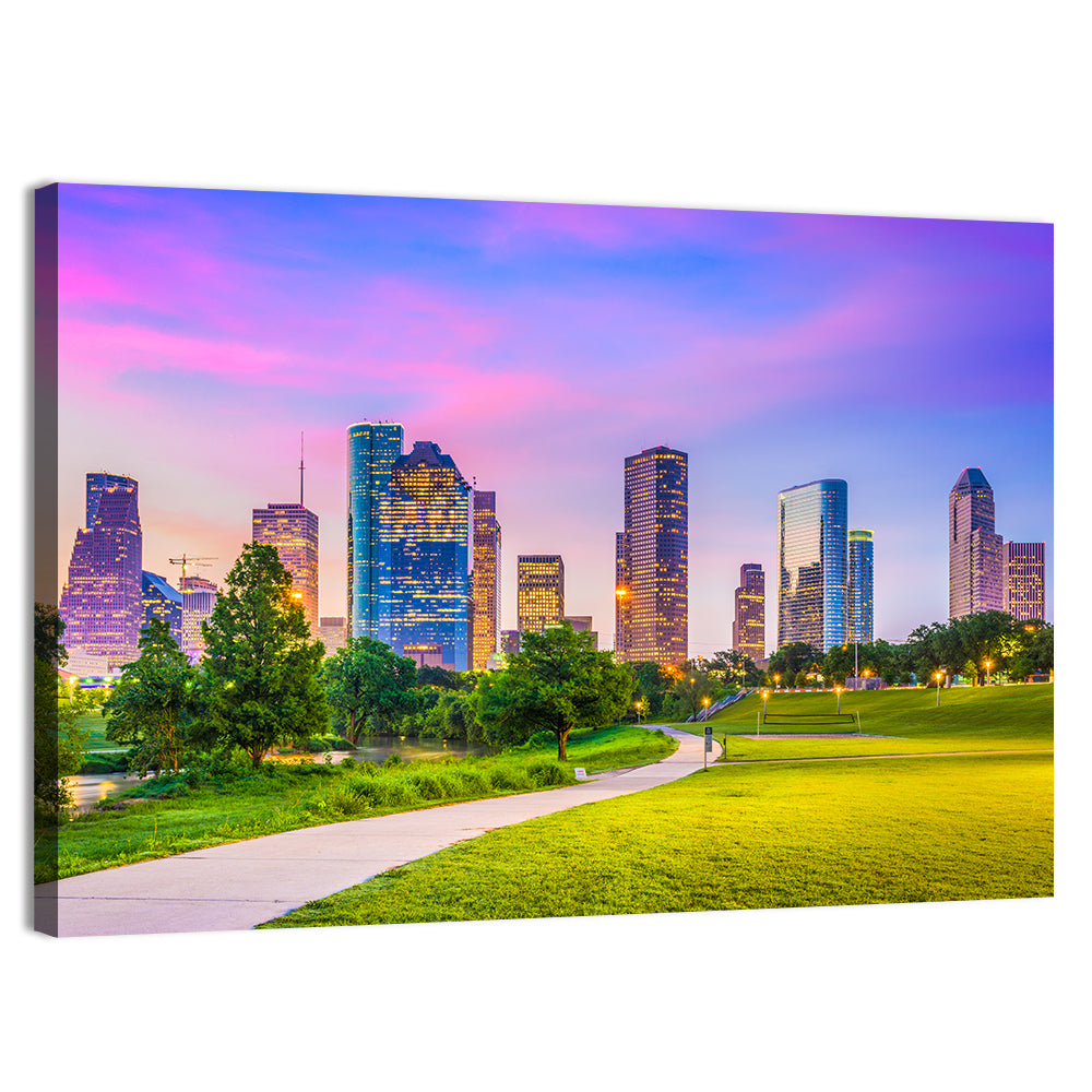 Houston Skyline at Dusk Wall Art, canvas print, landscape
