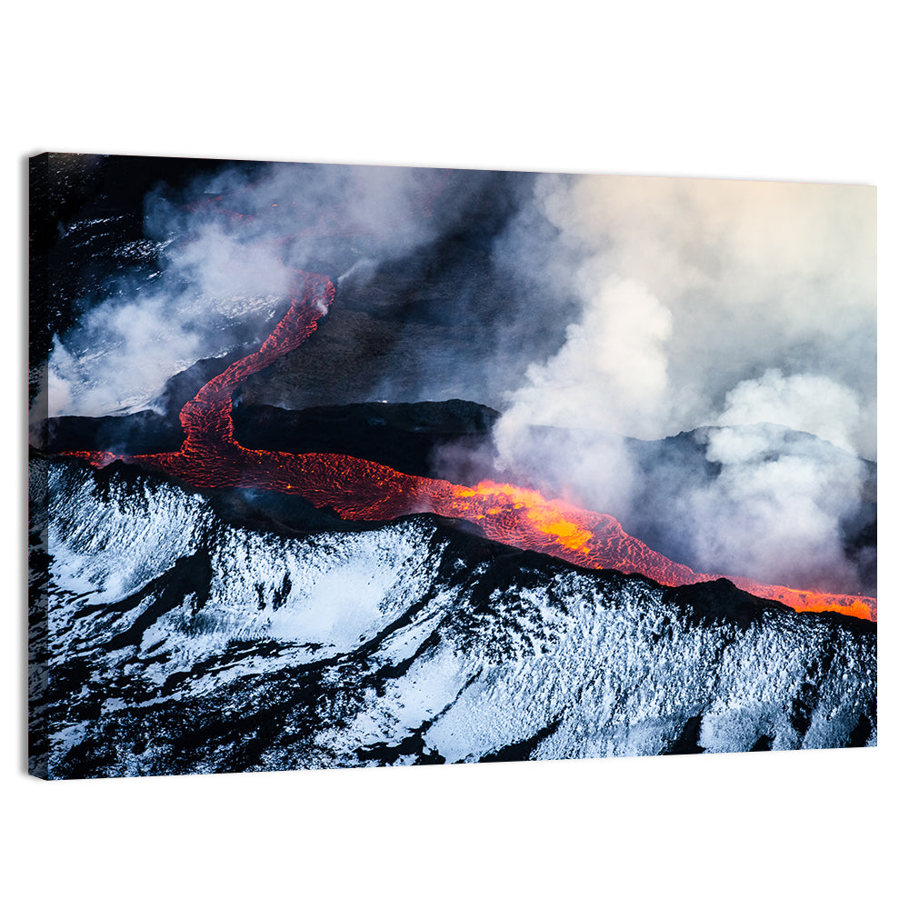 Snow-crusted Lava Flow Wall Art