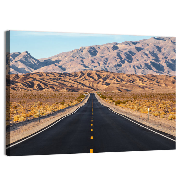 Death Valley Desert Road Wall Art as a canvas print