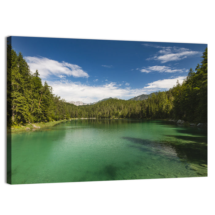 Lake Eibsee Reflections Wall Art as a canvas print