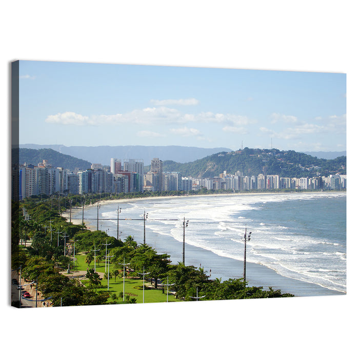 Santos Beach Promenade Wall Art as a canvas print