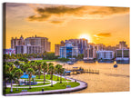 Sarasota Bayfront Sunset Skyline Wall Art
