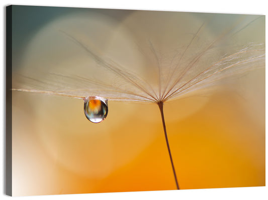 Dandelion Seed with Droplet Wall Art