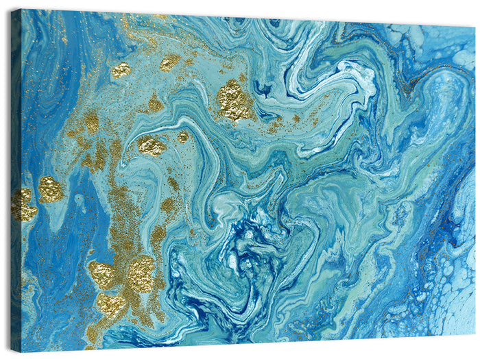 Blue Marble Streams Wall Art as a canvas print