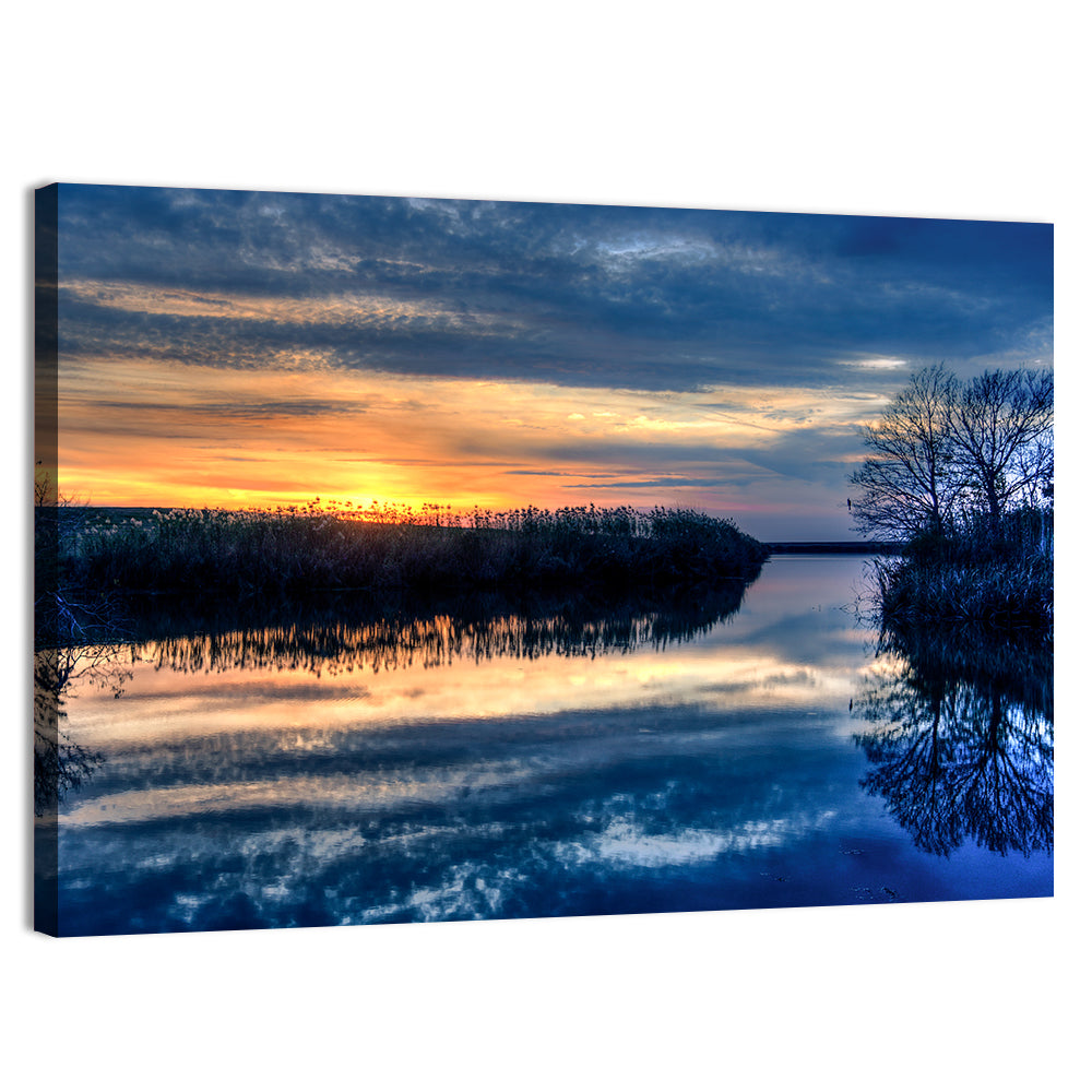 Louisiana Bayou Sunset Wall Art, canvas print, landscape