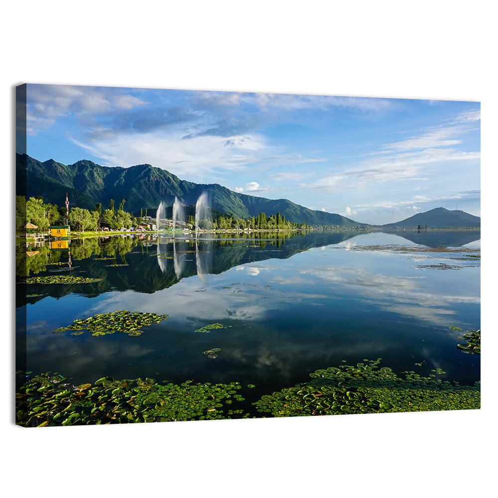 Dal Lake Reflections, Srinagar Wall Art, canvas print, landscape