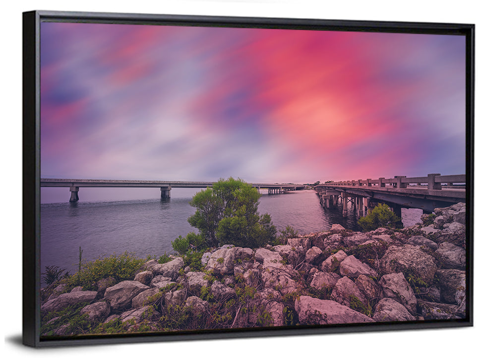 Amelia Island Sunset Bridge Wall Art