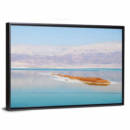 Dead Sea Island Reflection Wall Art