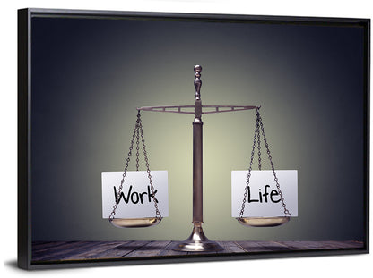 Metallic Scale: Work and Life Wall Art