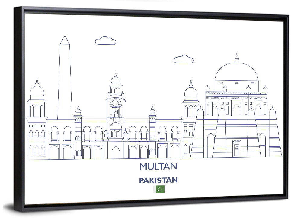 Multan Skyline with Shah Rukn-e-alam Wall Art