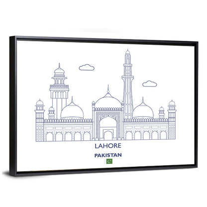 Lahore Skyline with Badshahi Mosque Wall Art