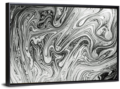 Ink Swirl Monochrome Abstract Wall Art