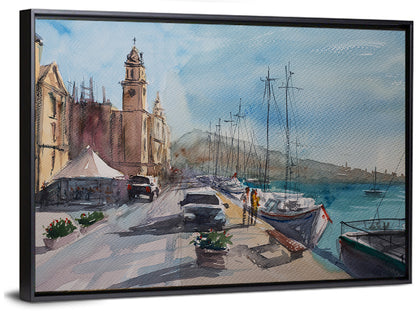 Valette Harbor Sketch Wall Art