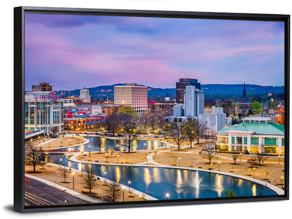 Huntsville Twilight at Big Spring Park Wall Art