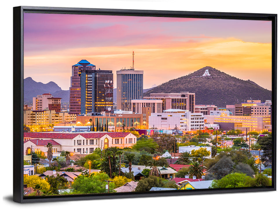 Tucson Skyline at Golden Hour Wall Art