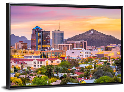 Tucson Skyline at Golden Hour Wall Art