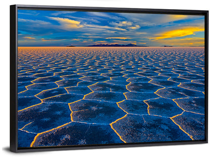 Salar De Uyuni Salt Flats at Sunset Wall Art