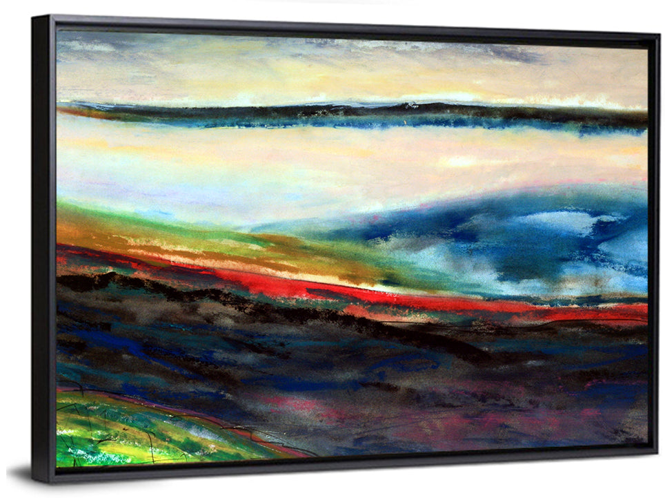 Moody Horizon Stripe Abstract Landscape Wall Art
