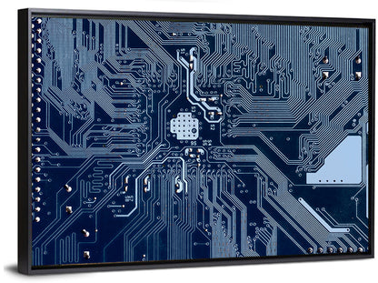 Blue Circuit Board Wall Art