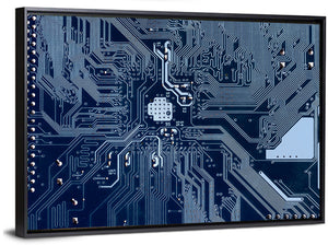 Blue Circuit Board Wall Art