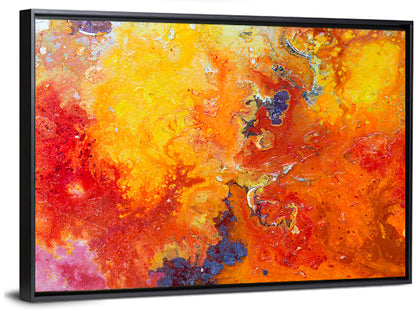 Molten Red Abstract Texture Wall Art
