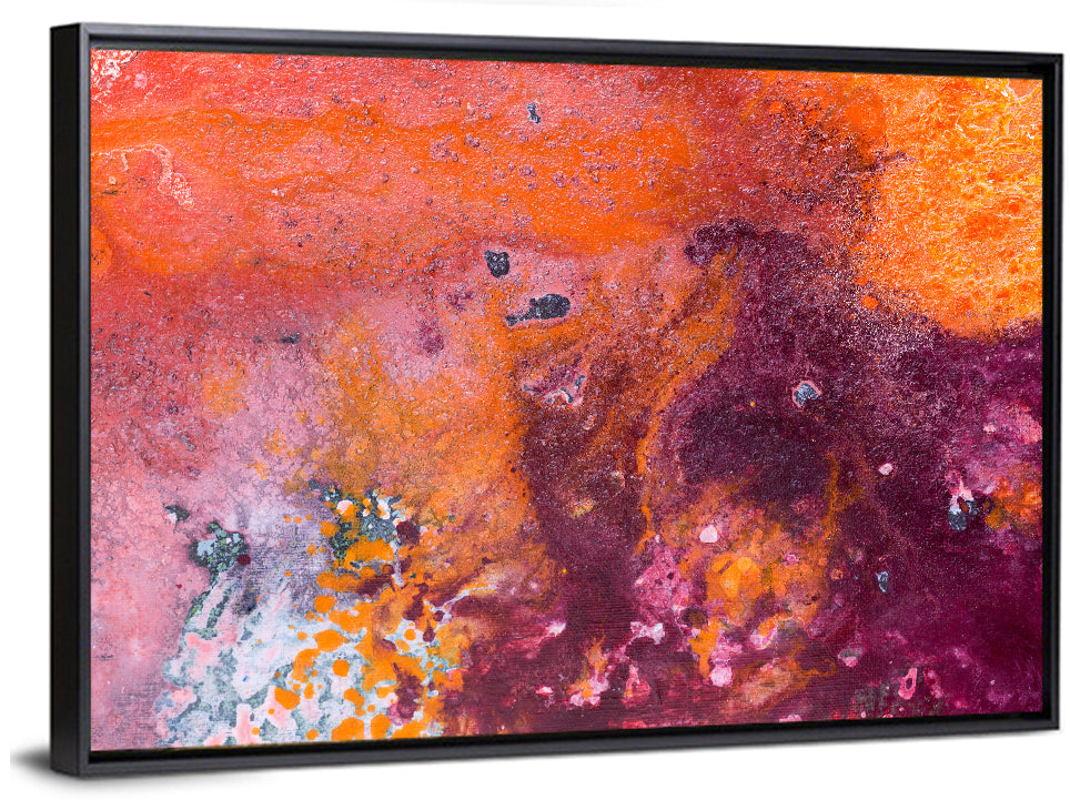 Magenta Orange Color Flow Wall Art
