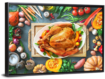 Harvest Roast Turkey Centerpiece Wall Art