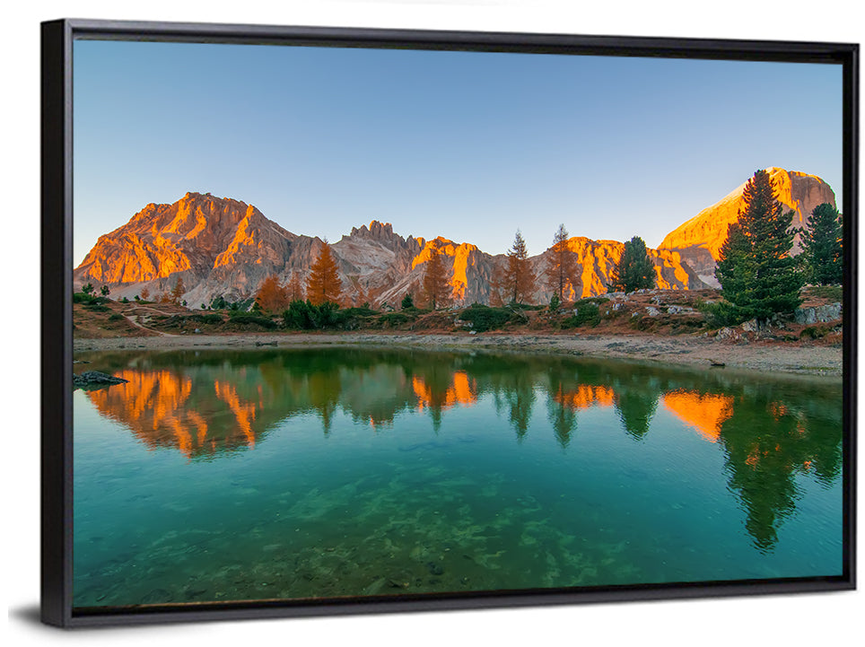 Lago Di Federa Alpenglow Wall Art