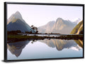 Mitre Peak Reflection at Milford Sound Wall Art