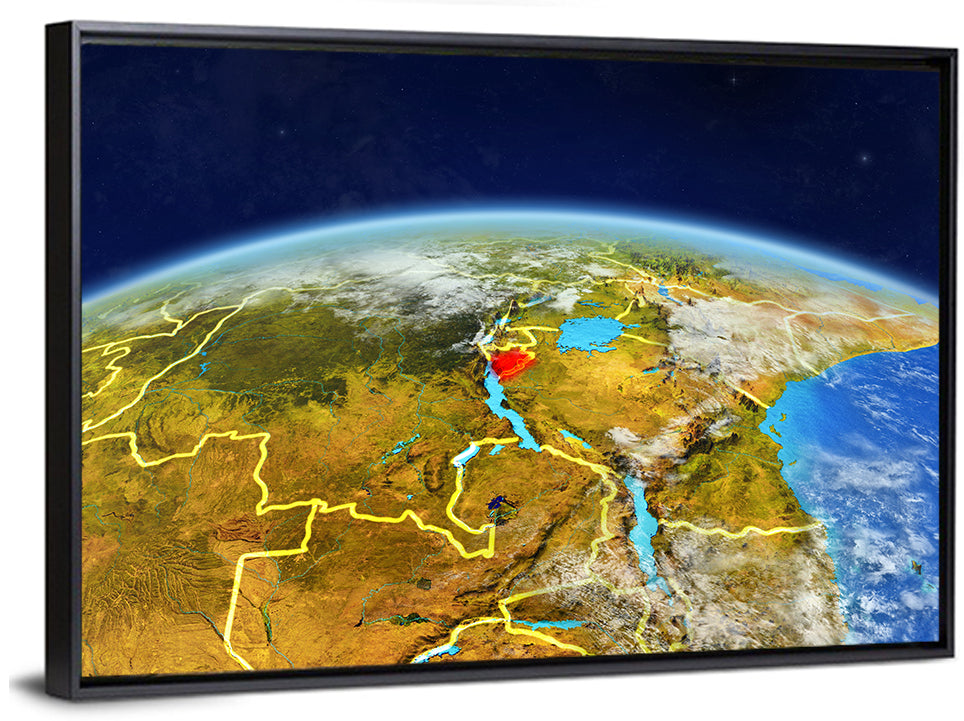 East Africa Great Lakes from Space Wall Art