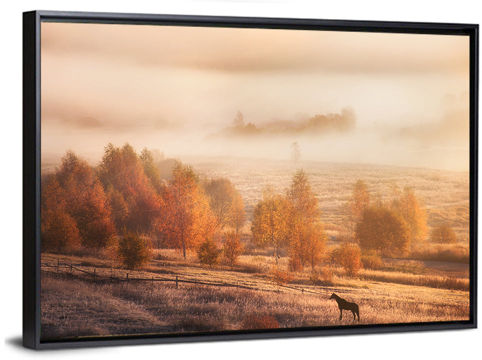 Misty Autumn Landscape Wall Art