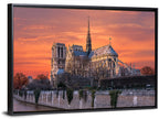 Notre-dame Cathedral at Golden Hour Wall Art