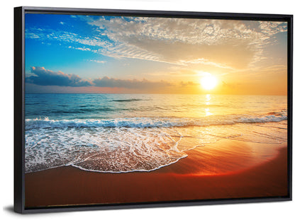 Golden Sea Sunset Wall Art