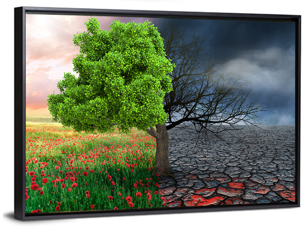 Split Climate Landscape Wall Art