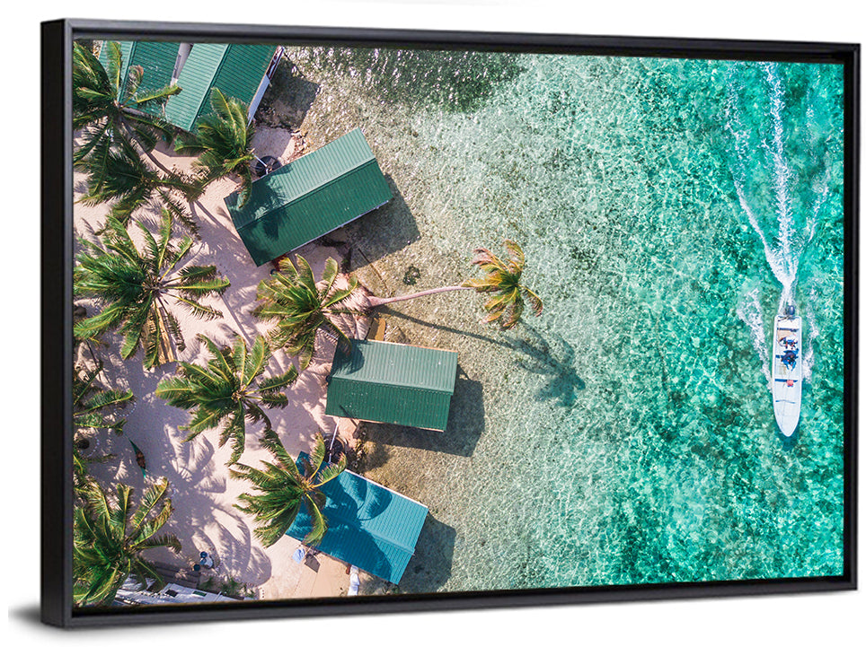 Tobacco Caye Aerial View Wall Art