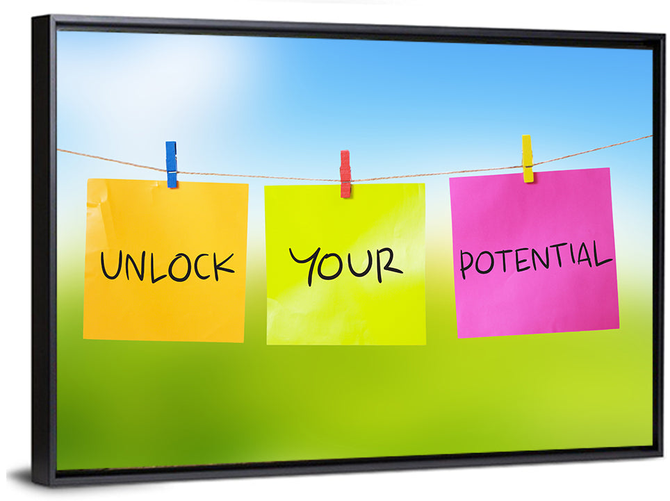 Unlock Your Potential Notes Wall Art